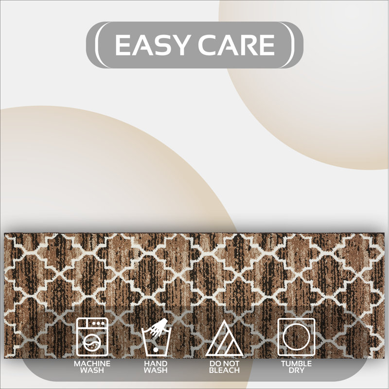 Winston Porter Nickulis Bathroom Runner with Non-Slip Backing | Wayfair